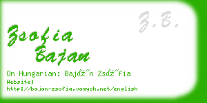 zsofia bajan business card
